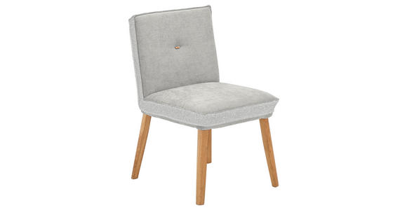 STUHL  in Webstoff, Mikrofaser Holz, Textil  - Eichefarben/Grau, Design, Holz/Textil (49/86/67cm) - Linea Natura