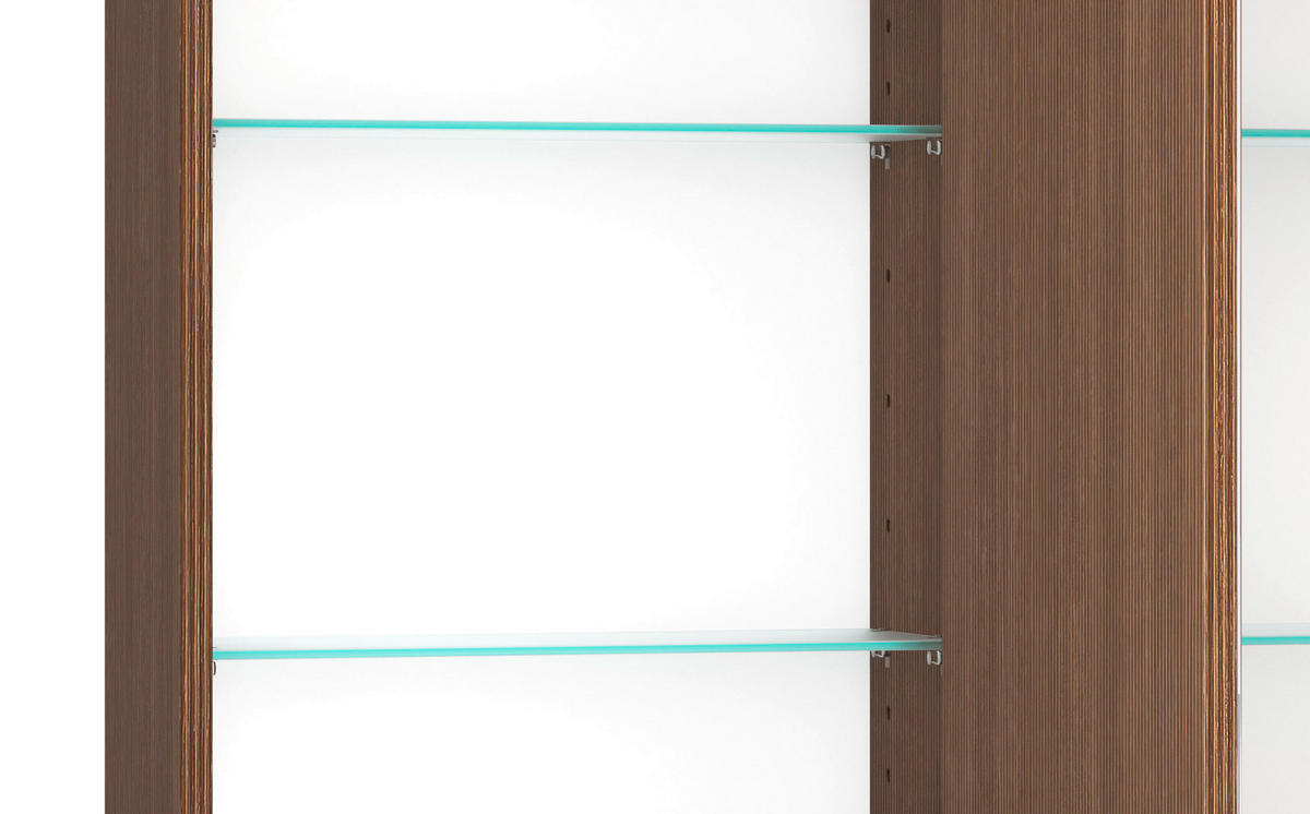 BADEZIMMER 3-teilig  in 80 cm  - Dunkelbraun/Schwarz, Natur, Glas/Holzwerkstoff (80cm) - Held