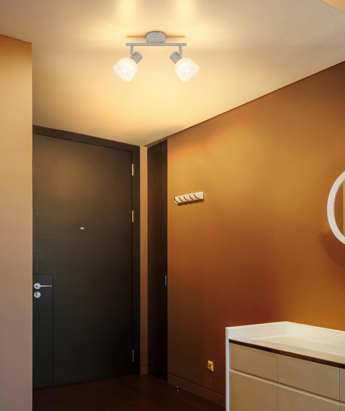 STRAHLER 25/9/15,5 cm   - Sandfarben, KONVENTIONELL, Glas/Metall (25/9/15,5cm) - Globo