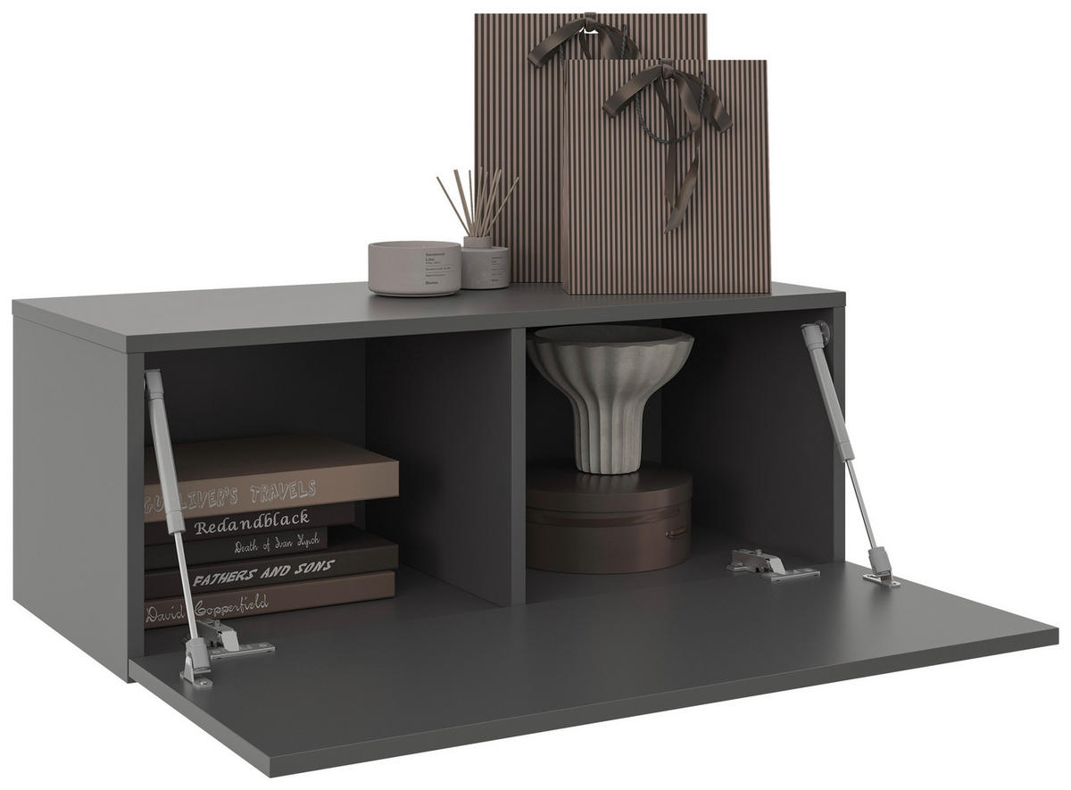 WANDKONSOLE Holzwerkstoff Anthrazit  - Anthrazit, MODERN, Holzwerkstoff (80/31,7/36,6cm) - Xora