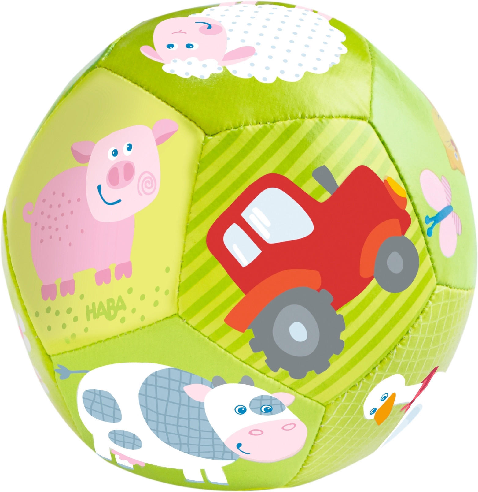 SPIELBALL BAUERNHOF Multicolor  - Multicolor, Basics, Kunststoff/Textil (11cm) - Haba