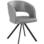 ARMLEHNSTUHL  Stoffauswahl, Typenauswahl, inklusive Armlehnen Mikrofaser, Lederlook (vegan)  - Hellgrau/Schwarz, KONVENTIONELL, Textil/Metall (56/84/59cm) - Moderano