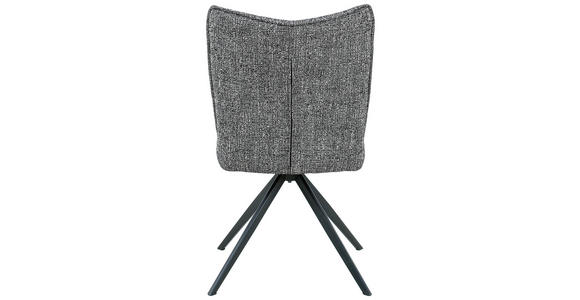 STUHL  in Eisen Webstoff Metall, Textil  - Dunkelgrau/Schwarz, Design, Textil/Metall (49/89/66cm) - Carryhome