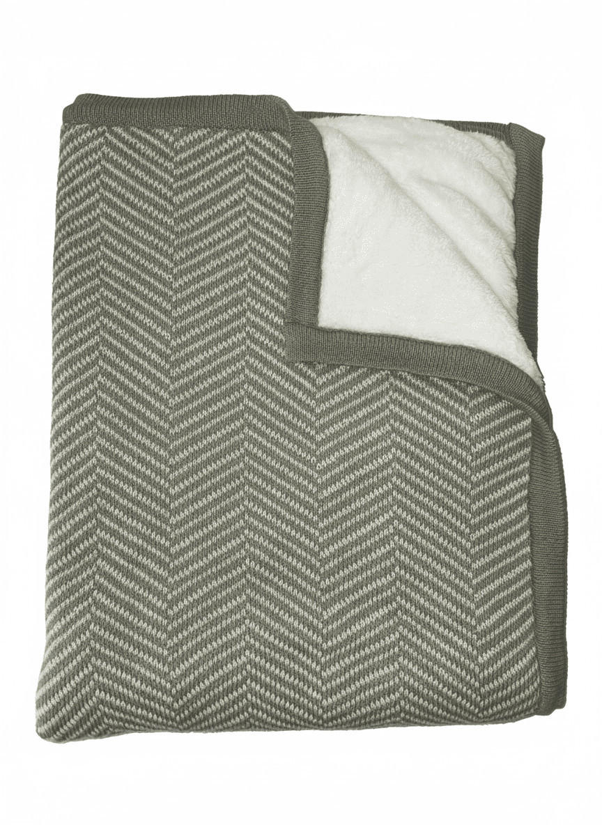 SCHMUSEDECKE  80/100 cm  - Naturfarben/Mintgrün, Basics, Textil (80/100cm) - Patinio