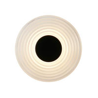 LED-DECKENLEUCHTE Vinyl 30/6 cm  - Transparent/Schwarz, KONVENTIONELL, Glas/Metall (30/6cm)