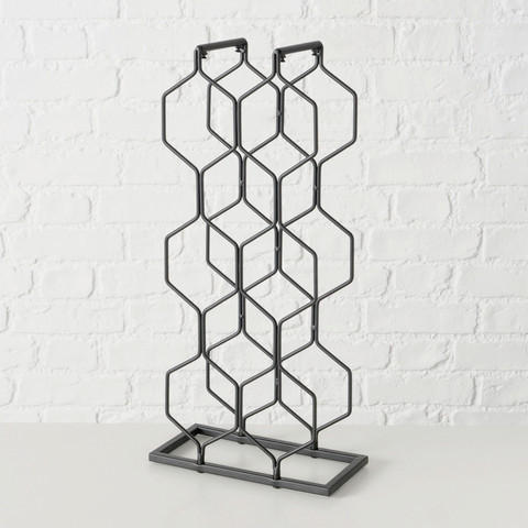 WEINREGAL  - Goldfarben/Schwarz, Basics, Metall (23/11/48,5cm) - Boltze Home