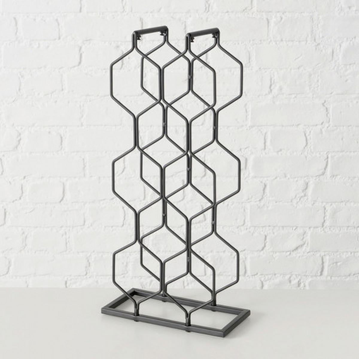 WEINREGAL  - Goldfarben/Schwarz, Basics, Metall (23/11/48,5cm) - Boltze Home