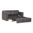 SCHLAFSOFA Lederlook Anthrazit - Anthrazit/Dunkelbraun, Design, Kunststoff/Textil (157/76/93cm) - CARRYHOME