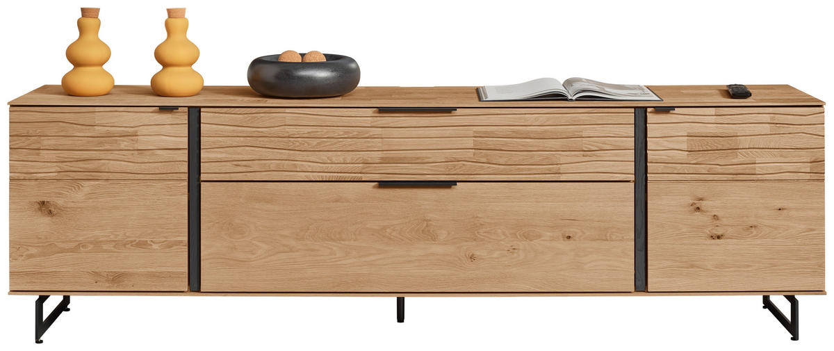 TV-SZEKRÉNY 211/65/44 cm  - antracit, Natur, fa (211/65/44cm) - Valnatura