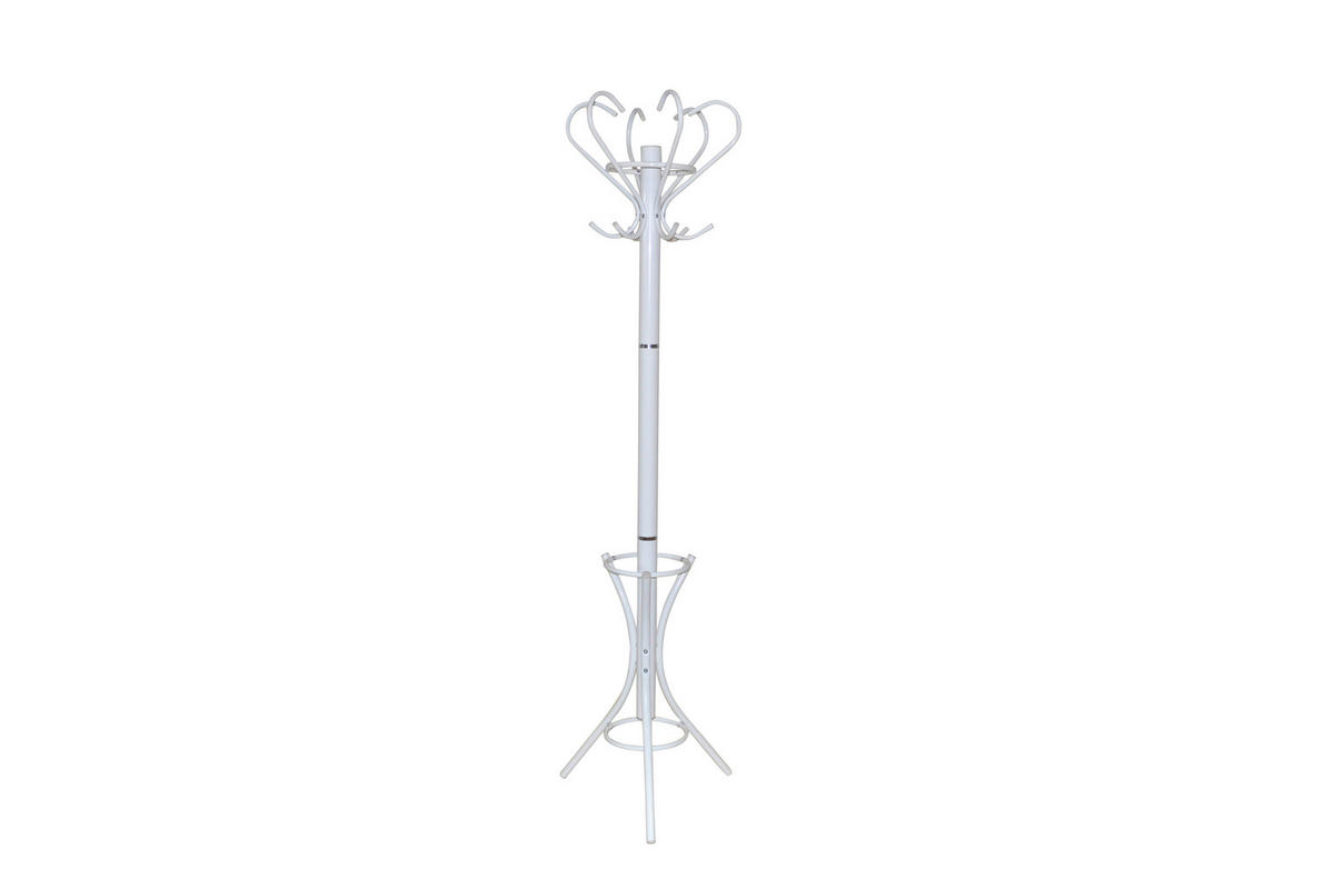 GARDEROBENSTÄNDER in Weiß 47/178/47 cm   - Weiß, Design, Metall (47/178/47cm) - MID.YOU
