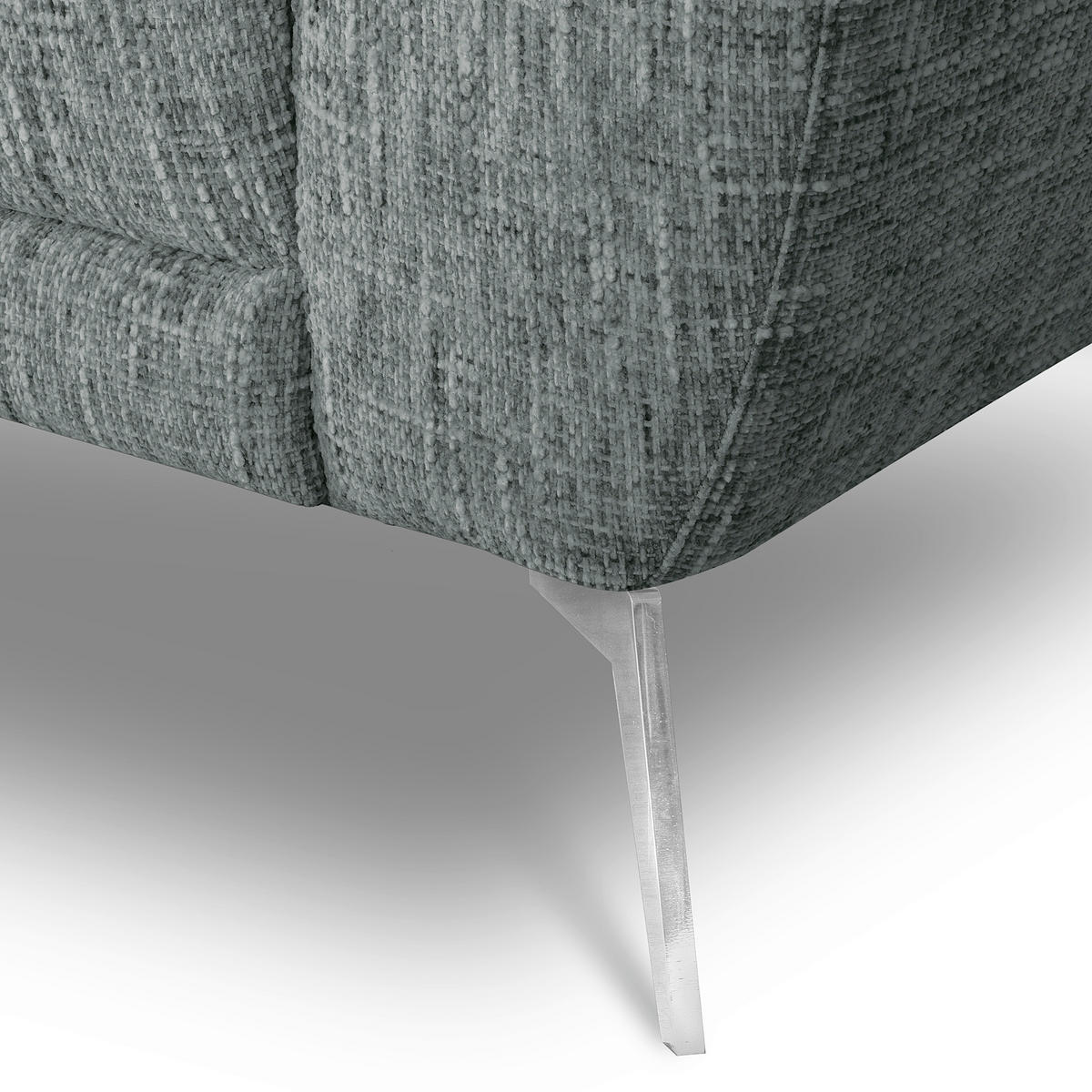 2-SITZER-SOFA Webstoff Anthrazit  - Chromfarben/Anthrazit, Design, Textil/Metall (157/85/92cm) - Livetastic