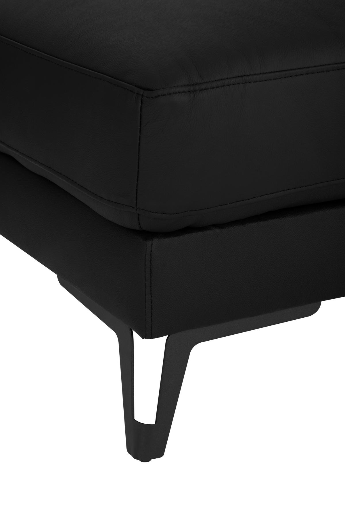 KUTNA GARNITURA koža  crna   - crna, Moderno, koža/tekstil (287/224cm) - MID.YOU