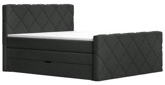 BOXSPRINGBETT 180/200 cm  in Schwarz  - Schwarz, KONVENTIONELL, Textil (180/200cm) - Esposa