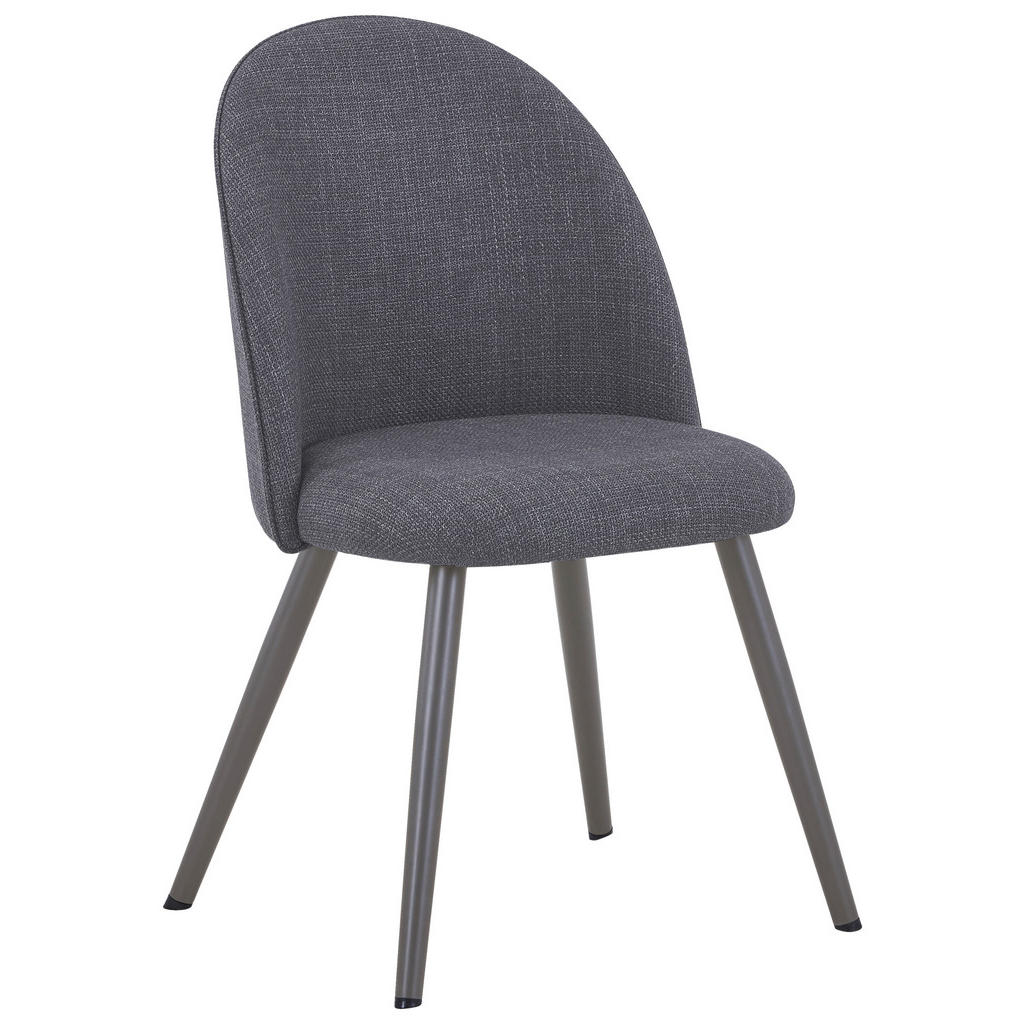 Vierfußstuhl Wando Webstoff Grau Gepolstert