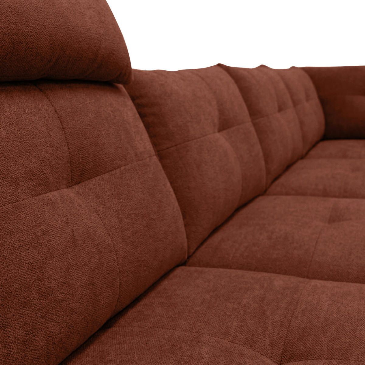 WOHNLANDSCHAFT SOLEI U Rot Chenille  - Rot/Schwarz, Design, Kunststoff/Textil (188/334/184cm) - MID.YOU