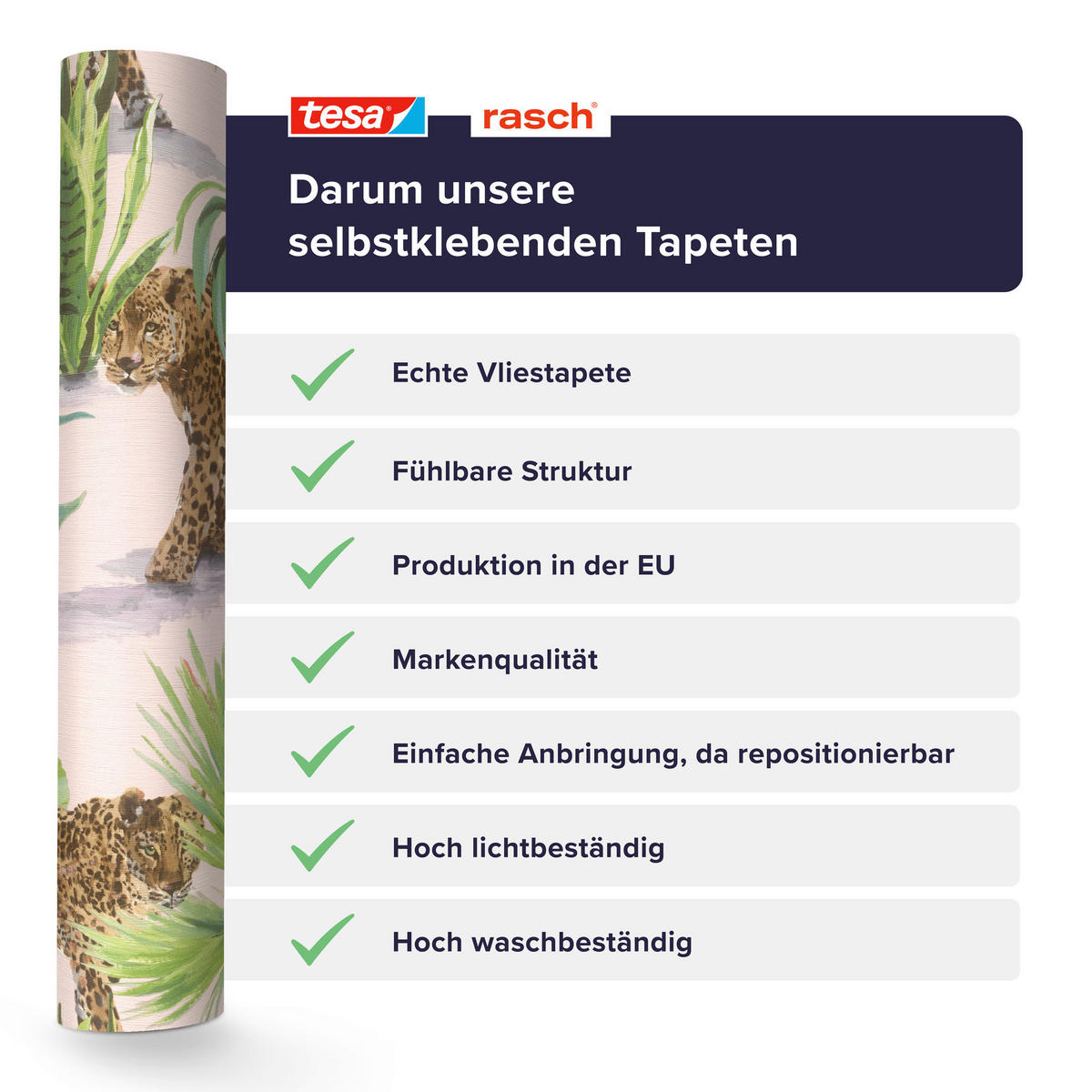 TAPETE - Braun, Trend, Textil (600/53cm) - Tesa