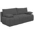 BOXSPRINGSOFA in Chenille Anthrazit  - Anthrazit/Schwarz, MODERN, Kunststoff/Textil (210/72/105cm) - Cantus