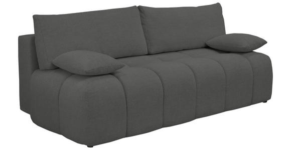 BOXSPRINGSOFA in Chenille Anthrazit  - Anthrazit/Schwarz, MODERN, Kunststoff/Textil (210/72/105cm) - Cantus