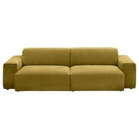BIGSOFA Chenille Dunkelgelb  - Dunkelgelb/Schwarz, Design, Kunststoff/Textil (238/71/101cm) - Pure Home Lifestyle