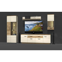 Comodă Tv 210/64,4/44,6 cm  - cașmir/culoare lemn stejar, Basics, plastic/metal (210/64,4/44,6cm) - Hom`in
