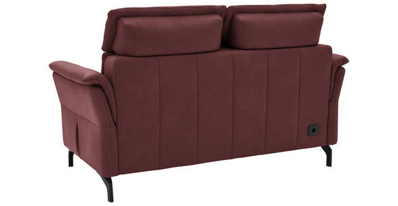 2-SITZER-SOFA Bordeaux Echtleder  - Bordeaux/Schwarz, KONVENTIONELL, Leder/Metall (178/103/95cm) - Dieter Knoll