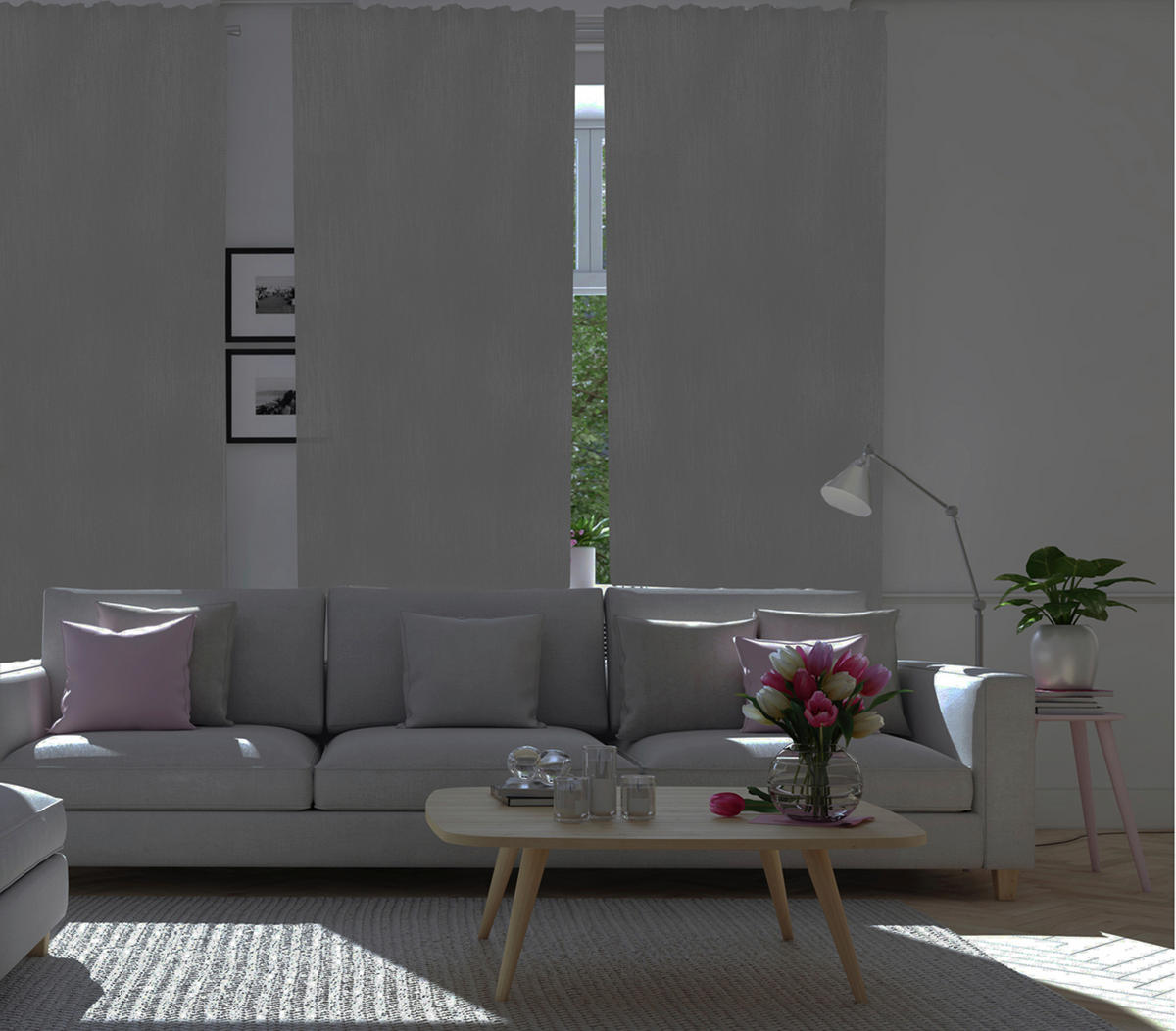 WÄRMESCHUTZVORHANG Verdunkelung  - Weiß, Basics, Textil (140/245cm)