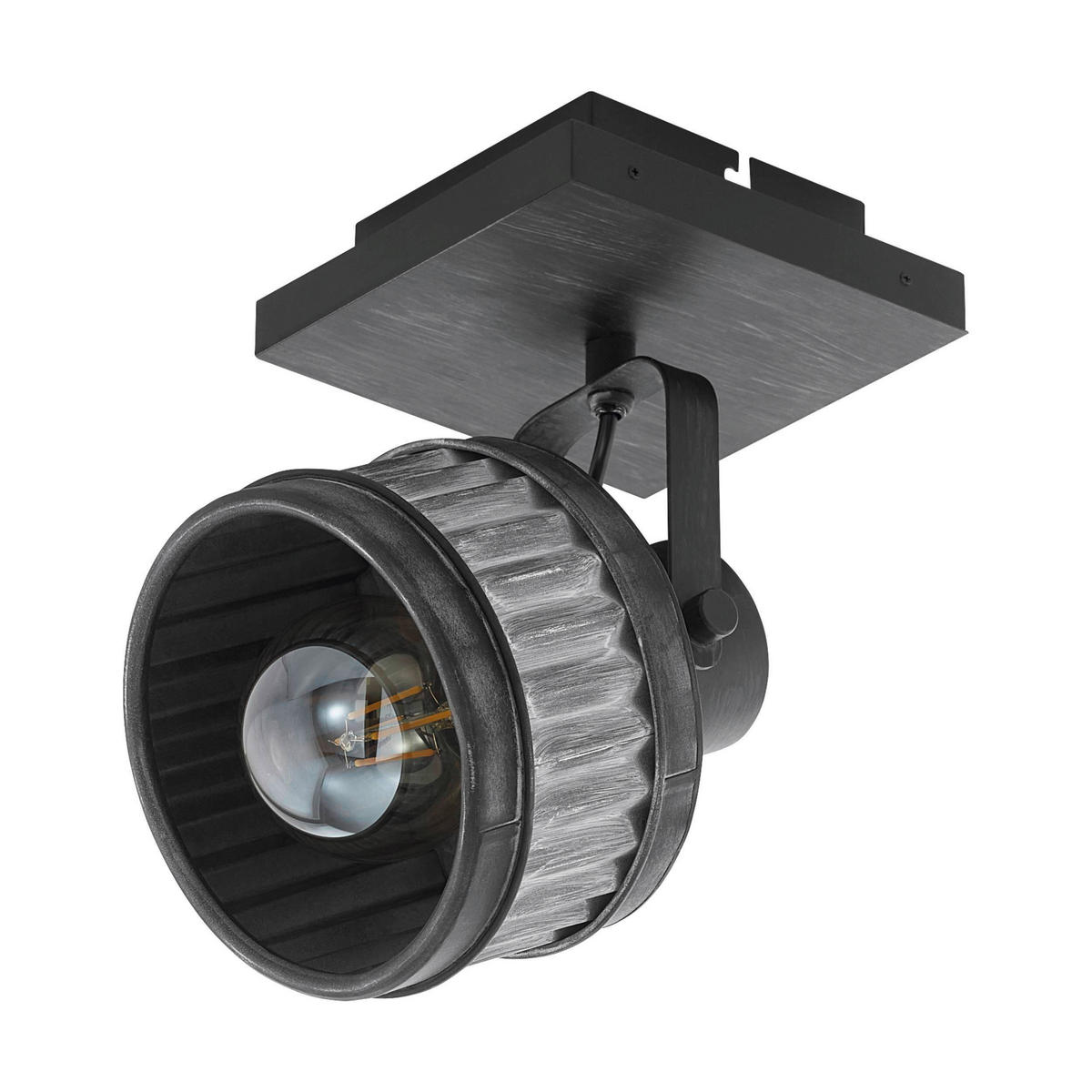 WANDLEUCHTE - Schwarz/Grau, Design, Metall (16/16/30cm) - Eglo