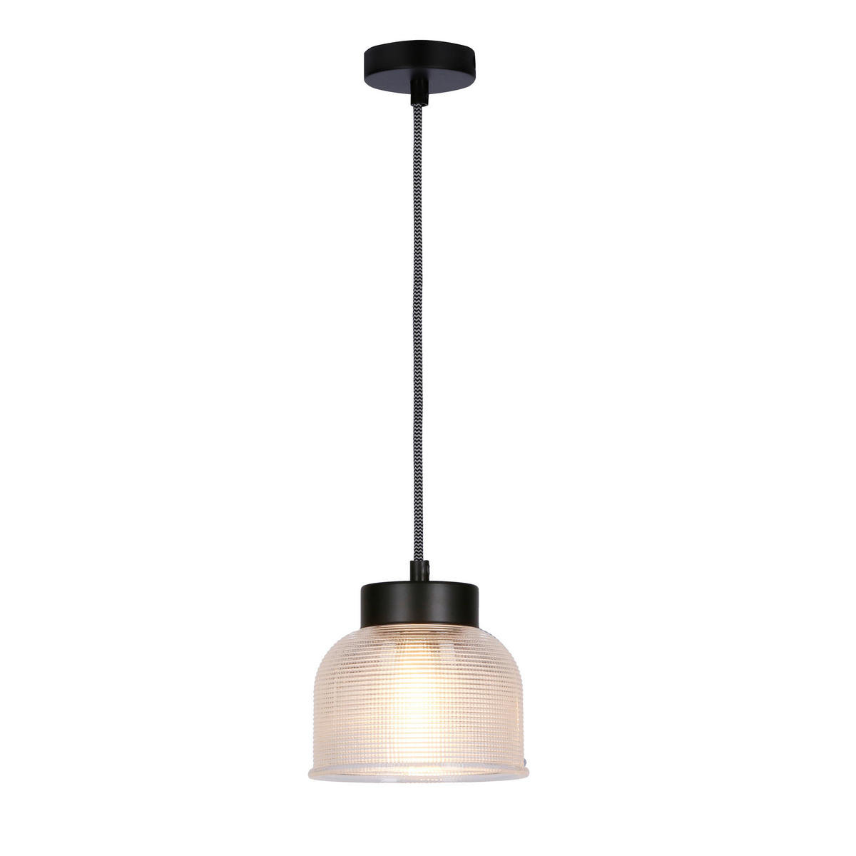 PENDELLEUCHTE 14.5/14.5/90 cm  - Transparent/Schwarz, Design, Glas/Metall (14.5/14.5/90cm)