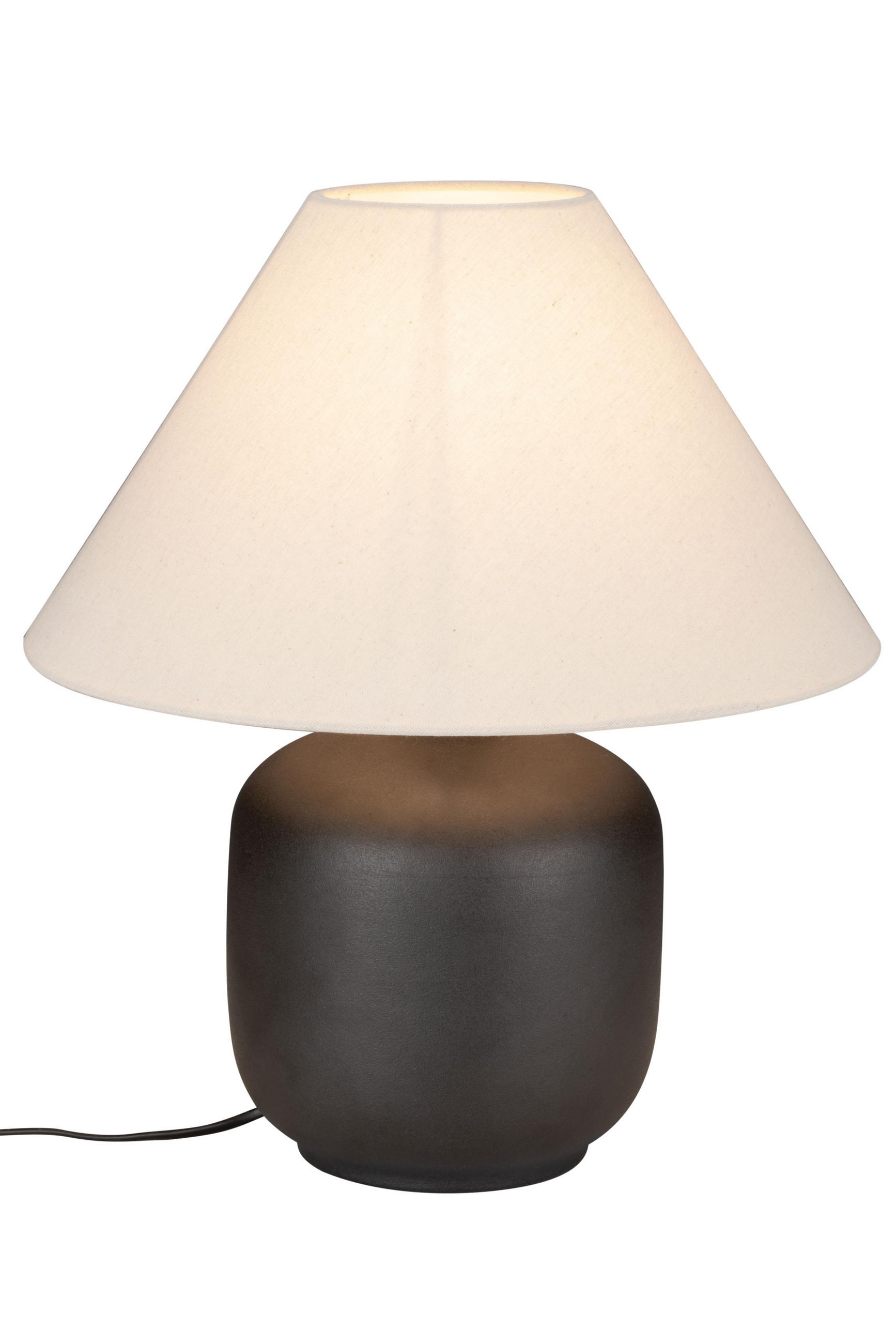 TISCHLEUCHTE 40/48 cm   - Beige/Schwarz, LIFESTYLE, Keramik/Textil (40/48cm) - Marama