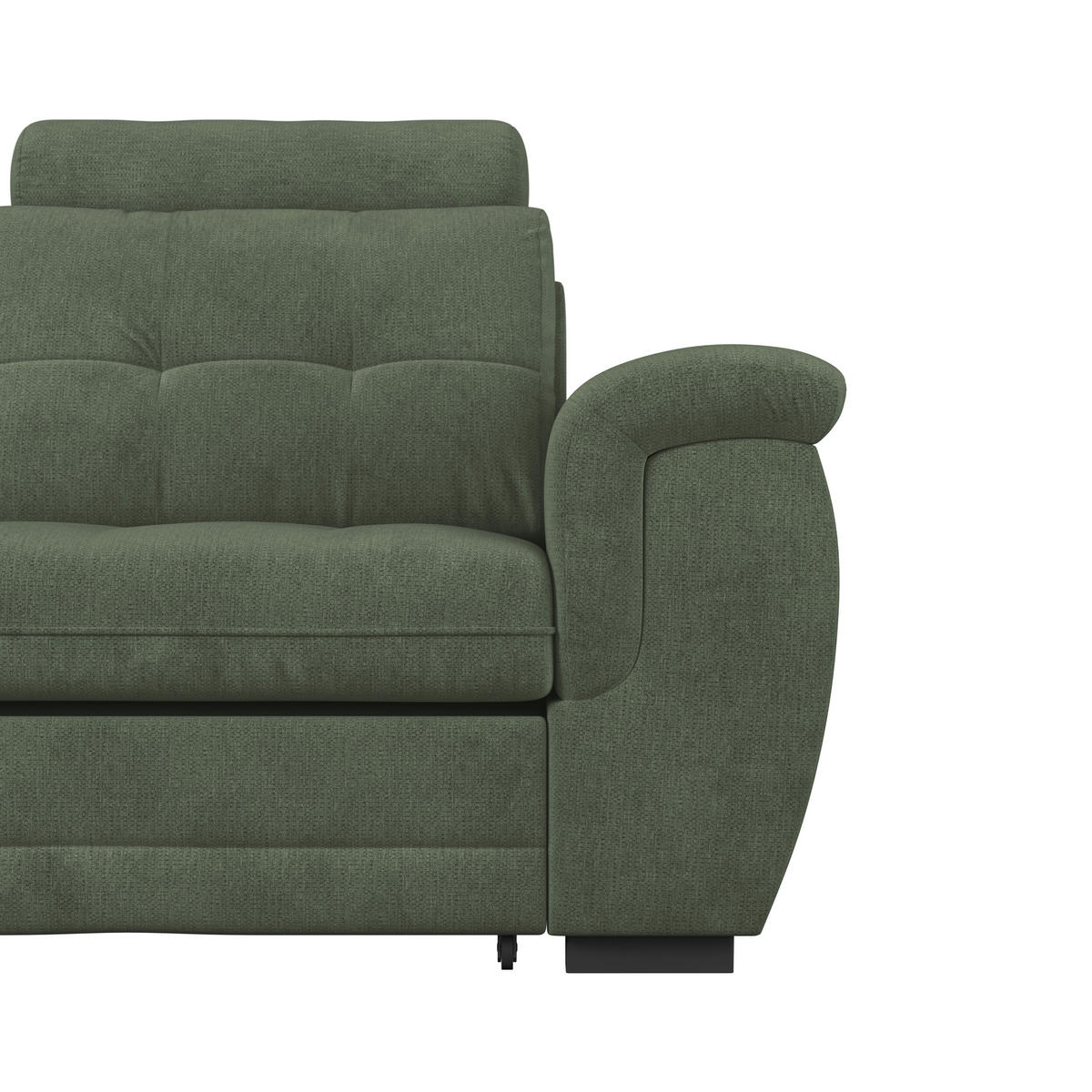 ECKSOFA  Mikrofaser, Struktur Grün  - Schwarz/Grün, Konventionell, Kunststoff/Textil (183/251cm) - MID.YOU