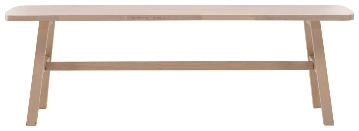 SITZBANK 140/45/35 cm Weiß Kautschukholz furniert  - Weiß, Design, Holz (140/45/35cm) - Livetastic