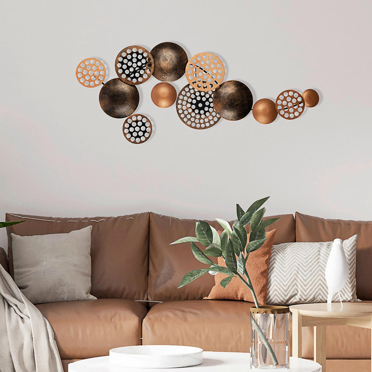 METALLBILD  - Multicolor, Basics, Metall (90/42cm)