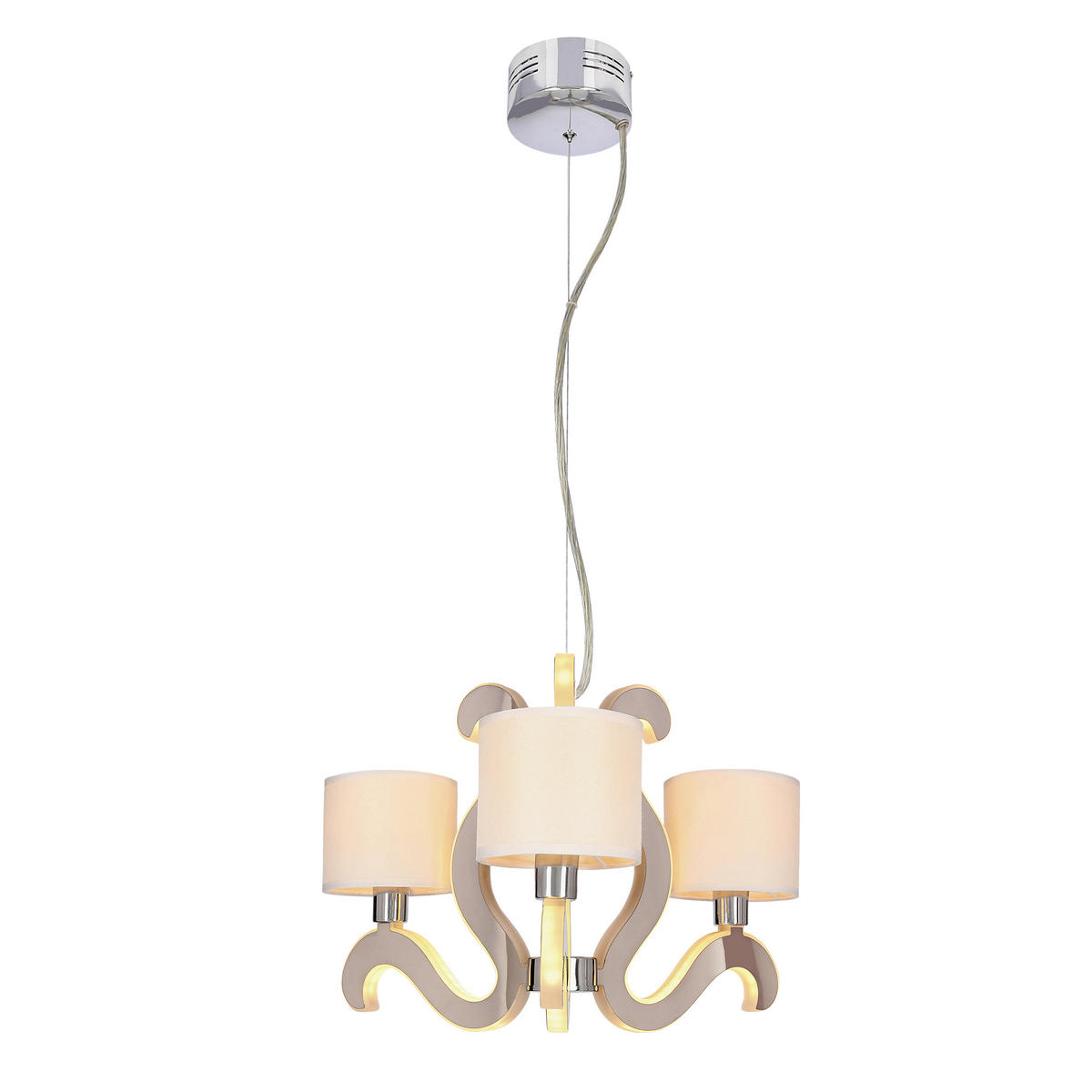 PENDELLAMPA Ambrosia 48/48/180 cm  - svart/guldfärgad, Klassisk, metall (48/48/180cm)