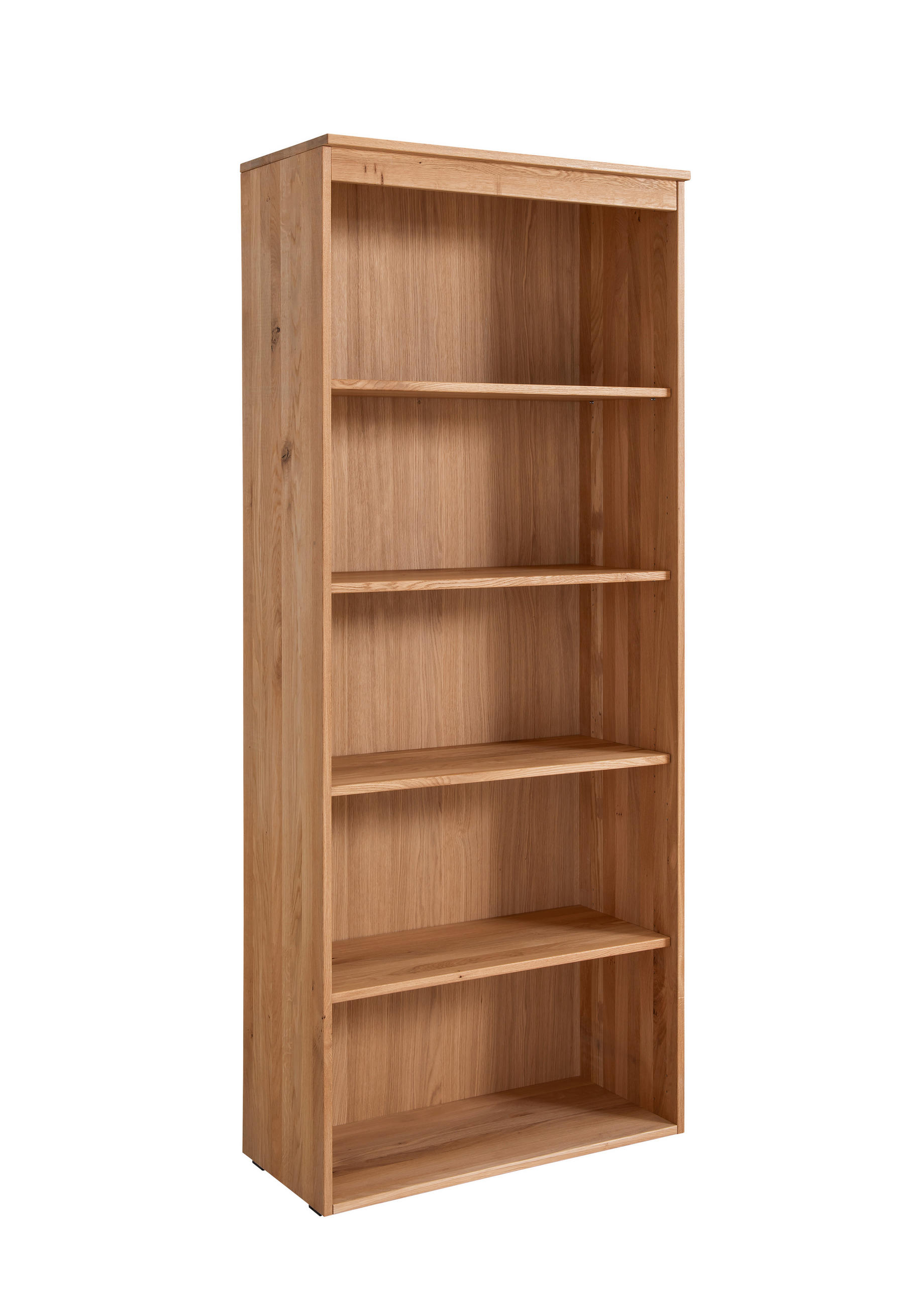 AKTENREGAL Asteiche vollmassiv Eichefarben  - Eichefarben, KONVENTIONELL, Holz (80/194/39cm) - Linea Natura