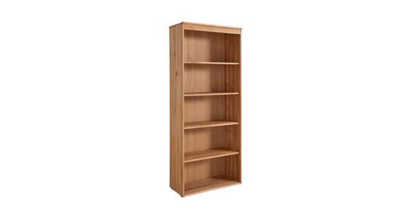 AKTENREGAL Asteiche vollmassiv Eichefarben - Eichefarben, KONVENTIONELL, Holz (80/194/39cm) - Linea Natura