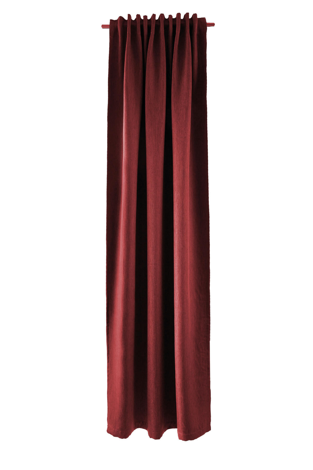 WÄRMESCHUTZVORHANG MILTON Verdunkelung 140/245 cm   - Bordeaux, Basics, Textil (140/245cm)