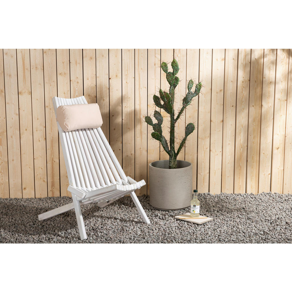 Thumbnail - Gardenson Strandstuhl, Weiß, Holz, Akazie, 57x79x73 cm, wetterfest, Gartenmöbel, Gartenstühle, Liegestühle