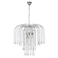 KRISTALL-HÄNGELEUCHTE 50/110 cm   - Chromfarben, KONVENTIONELL, Glas/Metall (50/110cm)