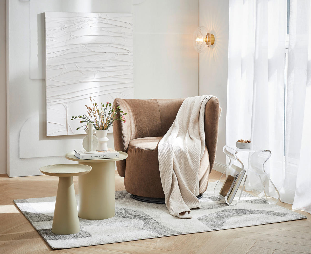 ÖLGEMÄLDE Abstraktes 90/120 cm  - Beige, Design, Holz/Papier (90/120cm) - Monee