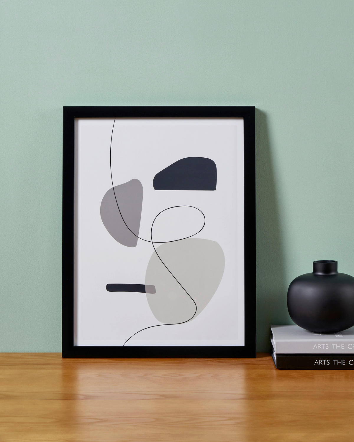 DRUCKGRAFIK Abstraktes Creme, Schwarz, Taupe  - Taupe/Creme, Trend, Glas/Papier (33/1,6/43cm) - Eglo