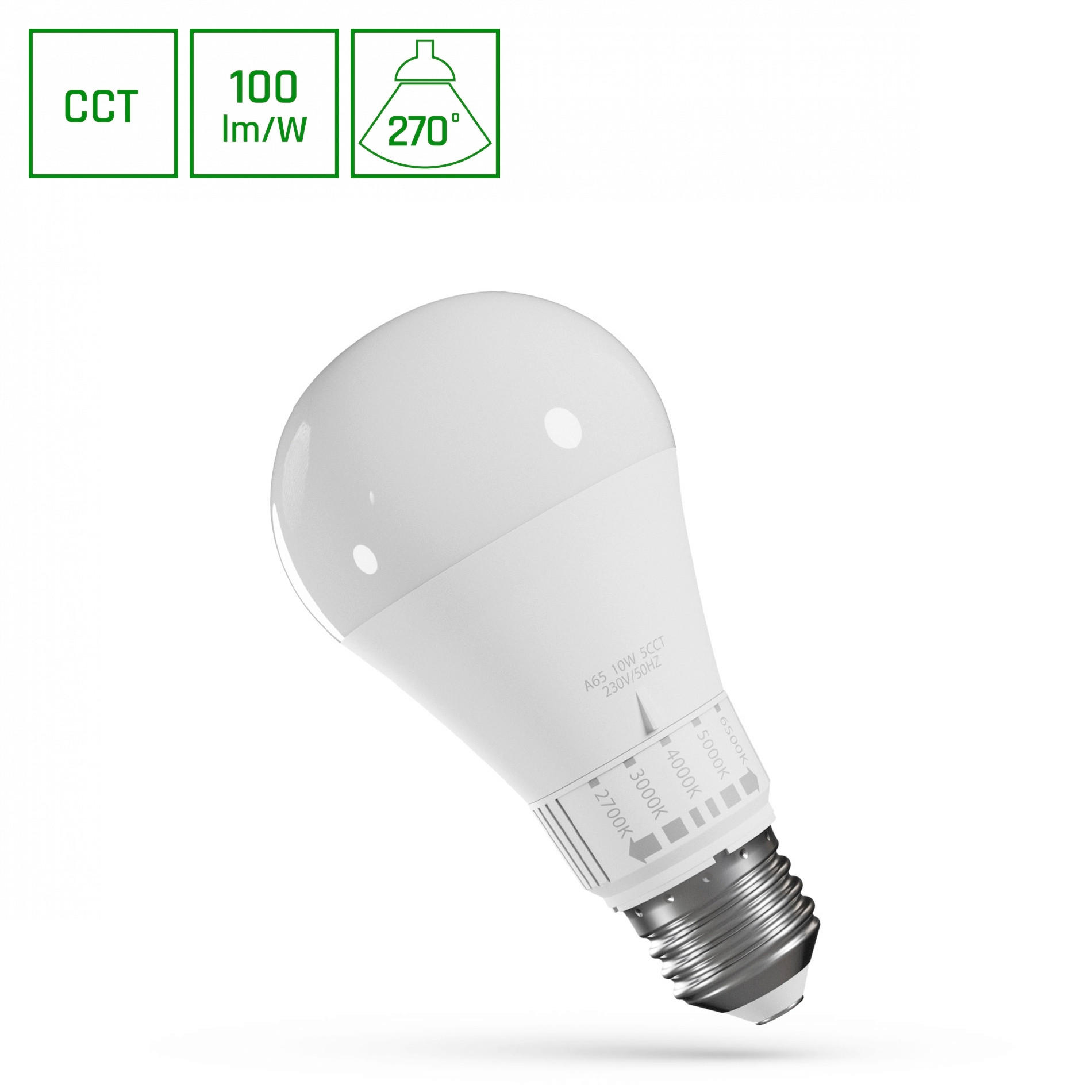 LED SIJALICA - bela, Osnovno, plastika (6,5/12,4cm)