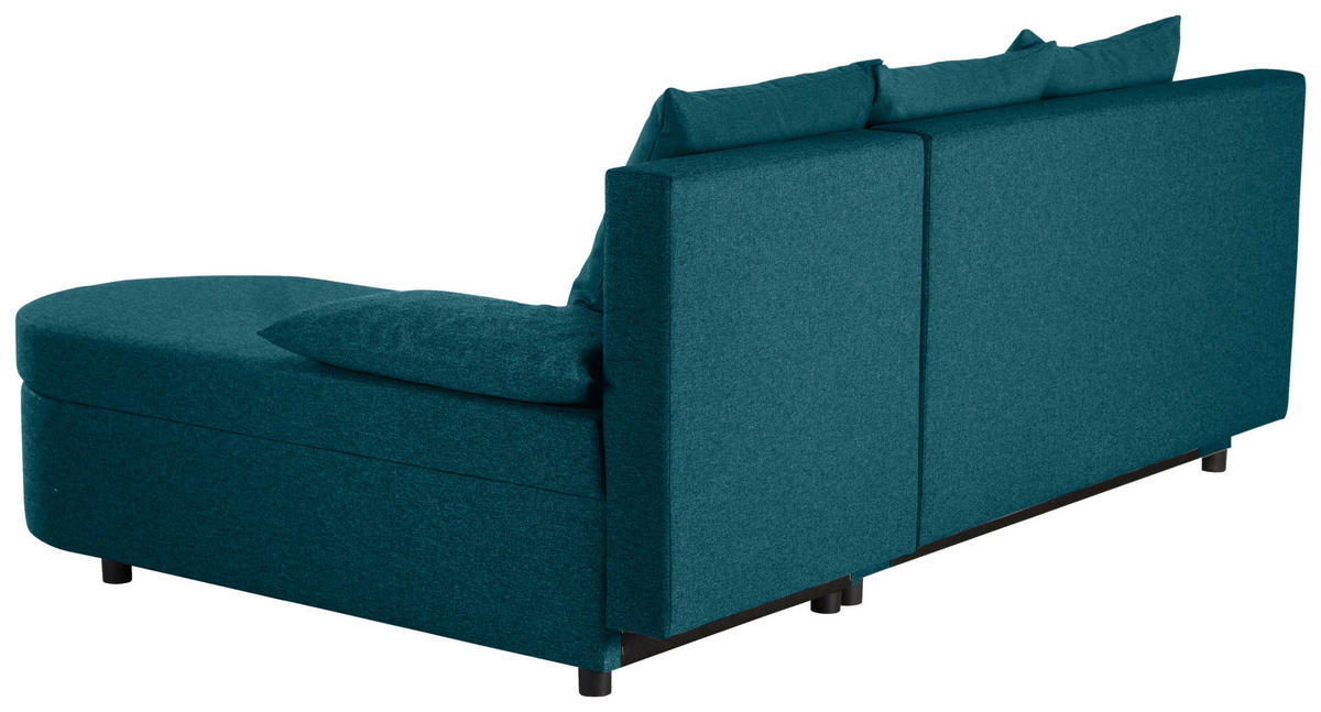 ECKSOFA in Webstoff Türkis  - Türkis/Anthrazit, Konventionell, Kunststoff/Textil (159/196cm) - Ti'me