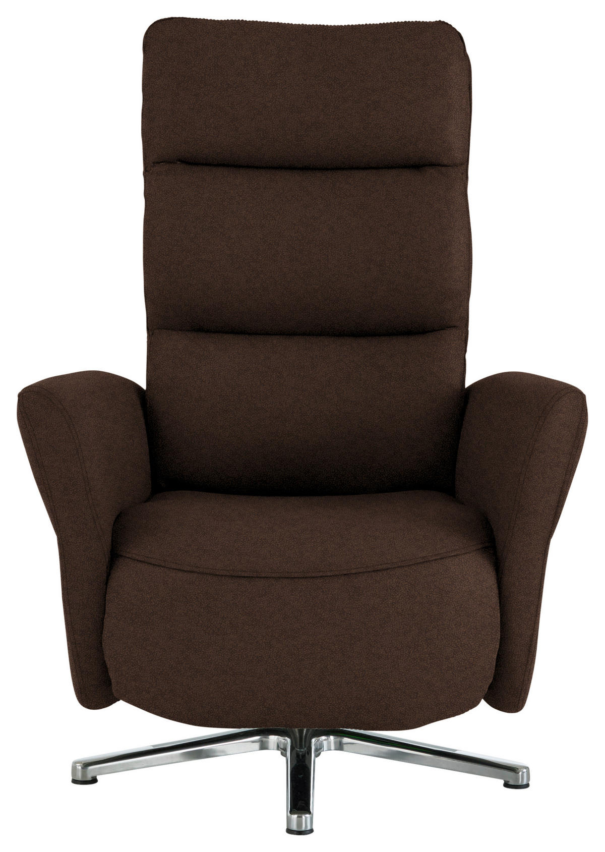 RELAXSESSEL Textil Dunkelbraun  - Chromfarben/Dunkelbraun, Design, Textil/Metall (78/113/83cm) - Beldomo Speed