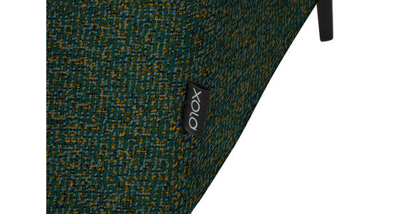 ECKSOFA in Struktur Grün 205/280 cm - Schwarz/Grün, Design, Textil/Metall (205/280cm) - Xora