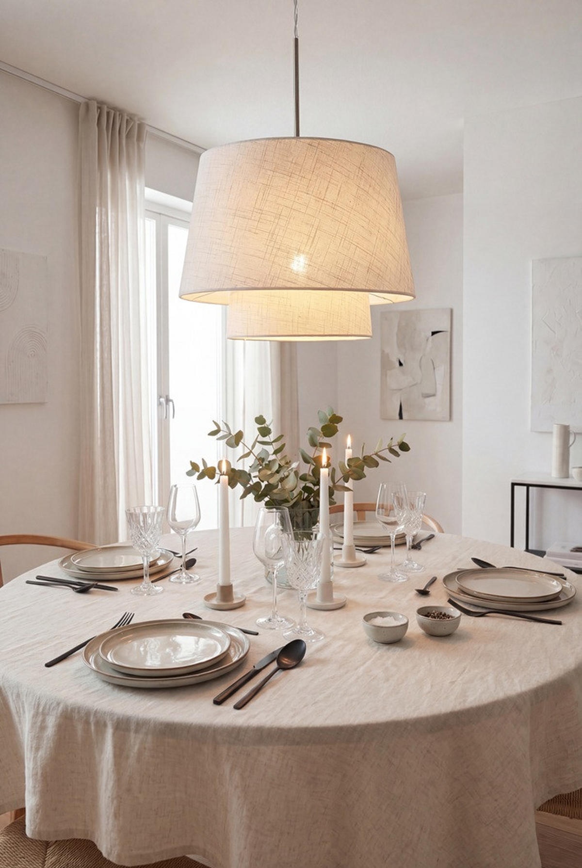HÄNGLAMPA 48/55 cm  - beige/kromfärg, Klassisk, metall/textil (48/55cm) - Best Price
