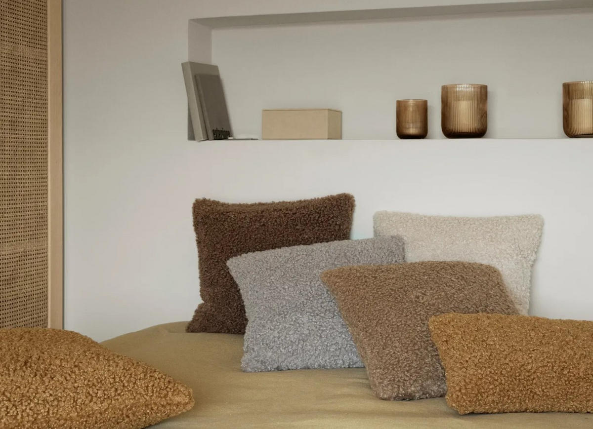 FELLKISSENHÜLLE TEDDY 40/60 cm  - Taupe, Basics, Textil (40/60cm) - Blomus