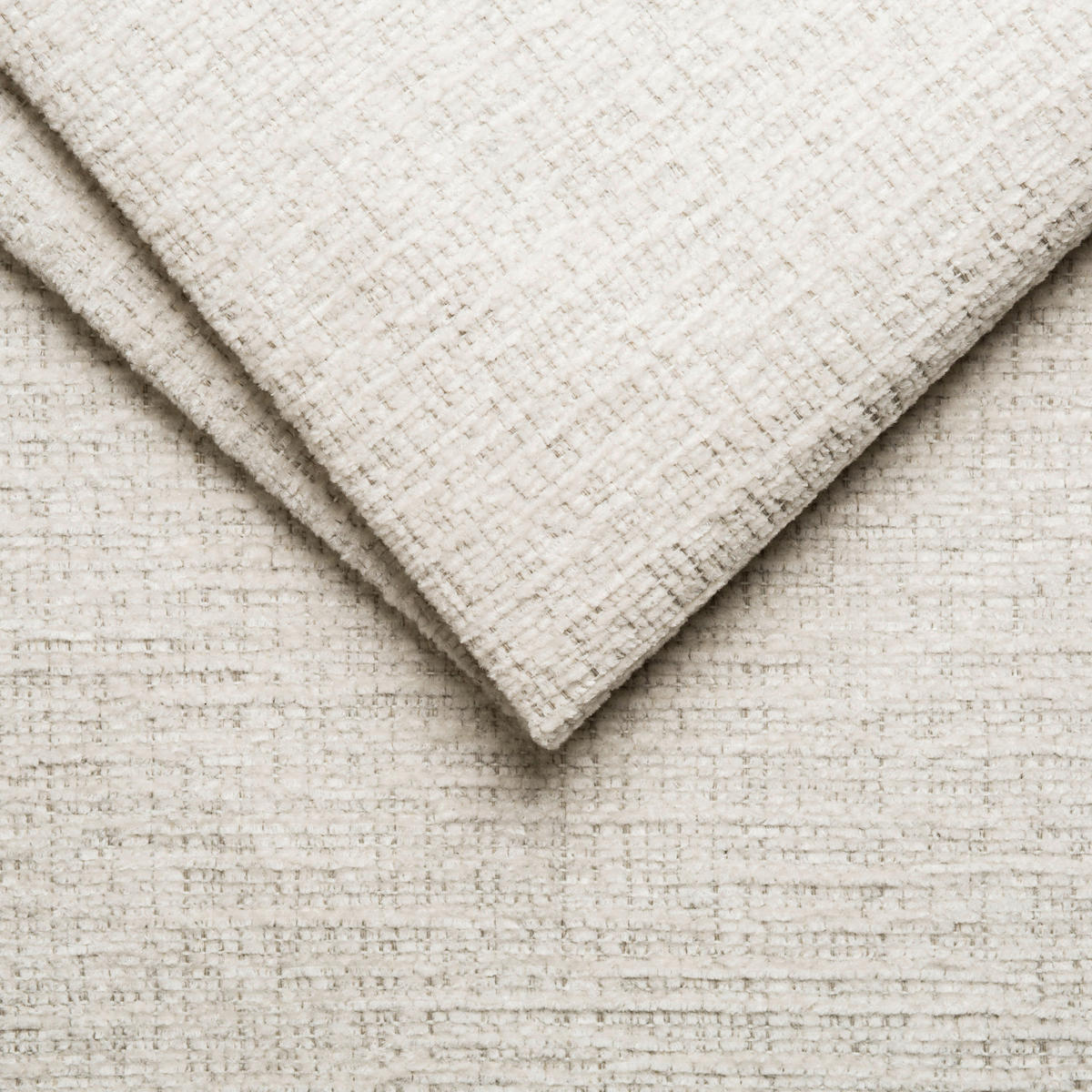 BIGSOFA Chenille Creme  - Creme/Schwarz, MODERN, Textil/Metall (300/112/121cm) - Xora