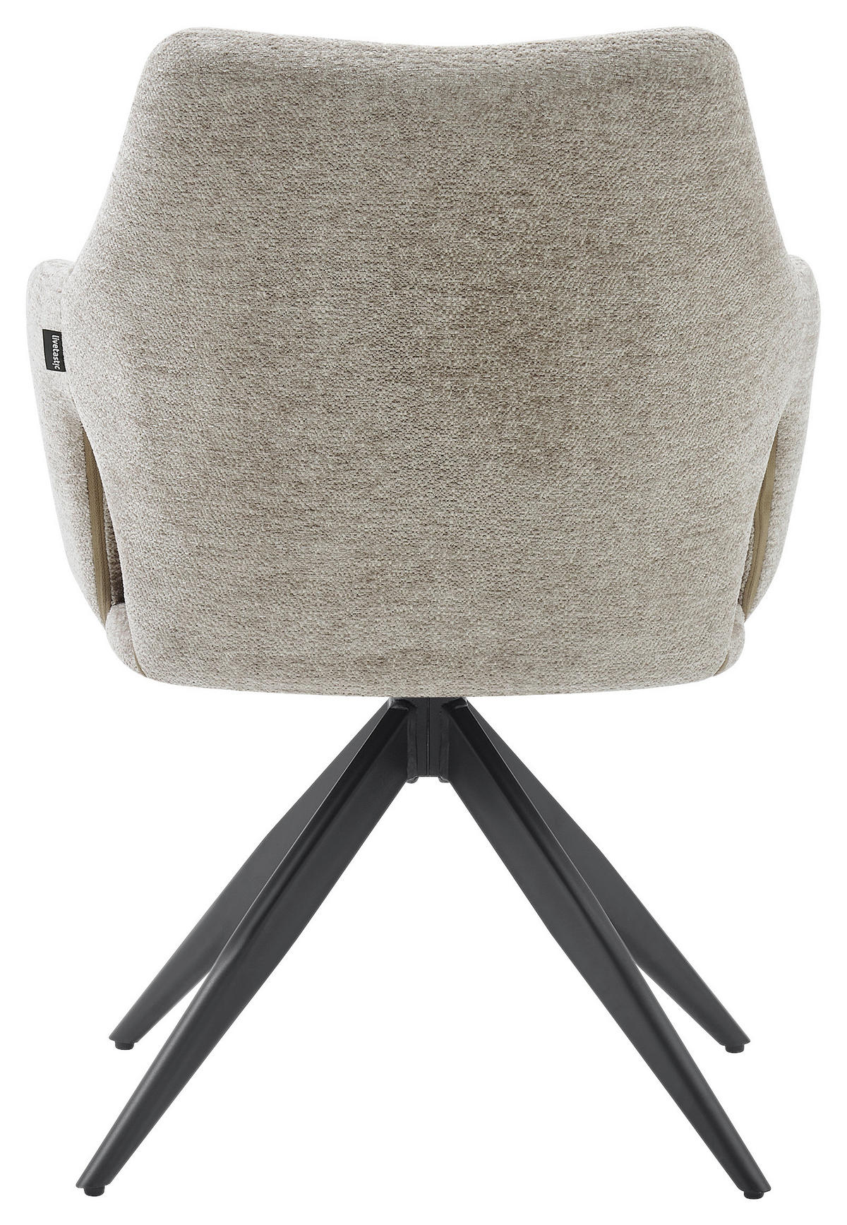 STOLICA S NASLONOM ZA RUKE  crna, taupe  drvo, metal, tekstil      - crna/taupe, Moderno, drvo/metal (57,5/85/62cm) - Livetastic