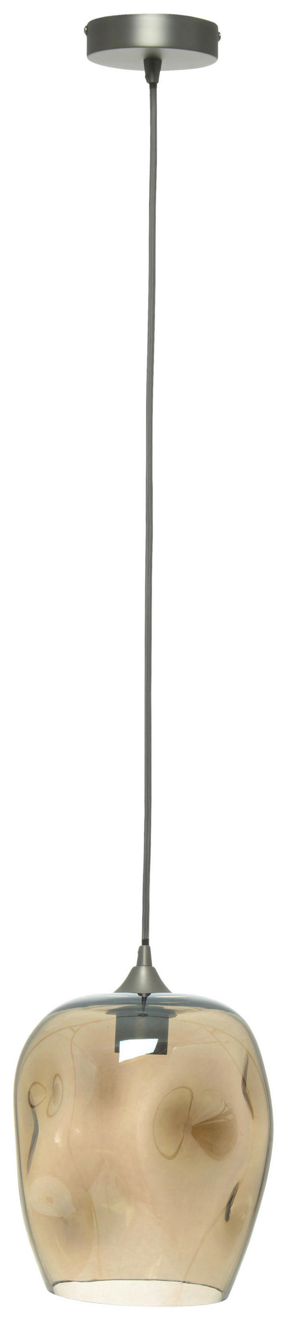 ZÁVESNÉ SVIETIDLO, 22/22/34 cm  - číra/sivá, Basics, sklo (22/22/34cm) - MID.YOU