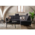 ECKSOFA in Chenille Dunkelbraun  - Dunkelbraun/Schwarz, MODERN, Holz/Textil (241/184cm) - Carryhome